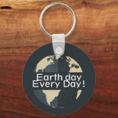 Elke dag op aarde, ga groen, Red onze planeet Sleutelhanger (Achterkant)