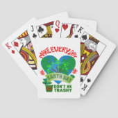 Elke dag op aarde pokerkaarten (Achterkant)