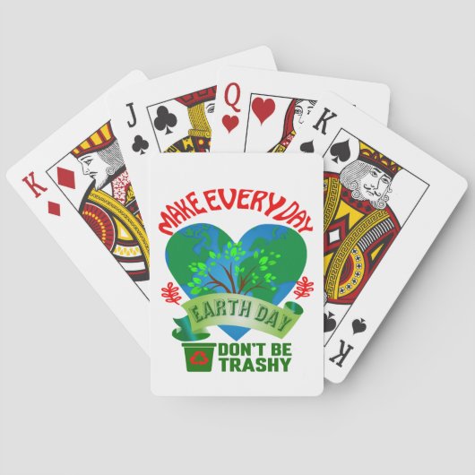 Elke dag op aarde pokerkaarten (Achterkant)