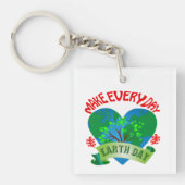 Elke dag op aarde sleutelhanger (voorkant)