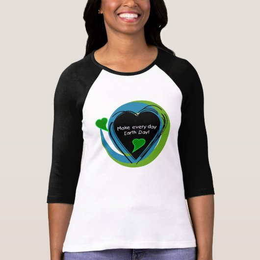 Elke dag op aarde t-shirt (Voorkant)