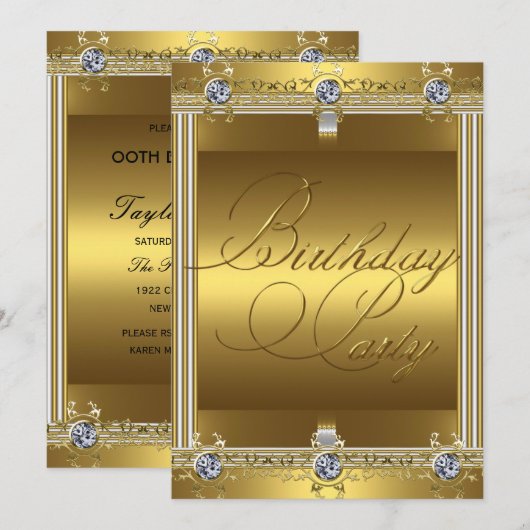 Elke dag op de avond Elegant Gold van de Ouderdhei Kaart (Voorkant / Achterkant)