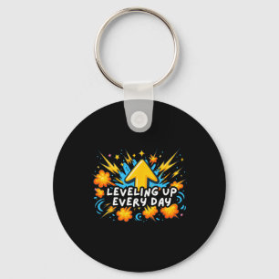 Elke Dag Op Een Hoger Niveau Ck T-Shirt Gamer Jong Sleutelhanger