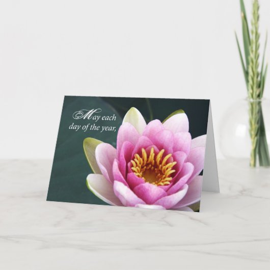 Elke dag roze bloederdag kaart (Voorkant)