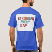 "Elke dag sterker": T-shirt (Achterkant)