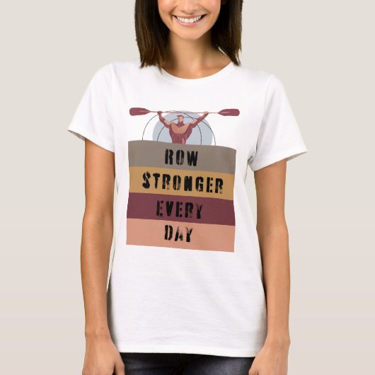 Elke dag sterker worden t-shirt (Voorkant)