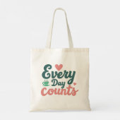 Elke Dag Telt Tote Bag (Achterkant)
