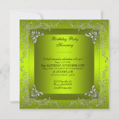 Elke dag van de Agedag in Chartreuse Geel Groen Kaart (Achterkant)