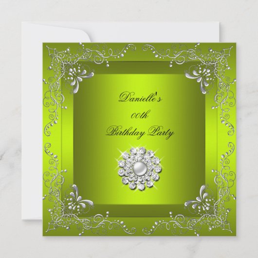 Elke dag van de Agedag in Chartreuse Geel Groen Kaart (Voorkant)