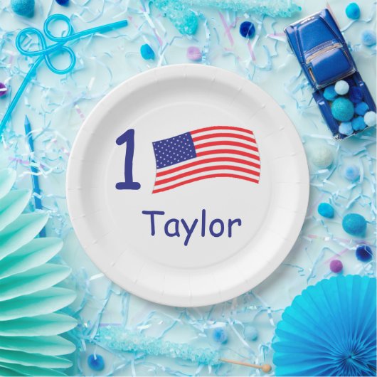 Elke dag van de Amerikaanse vlag Papieren Bordje (Feest)