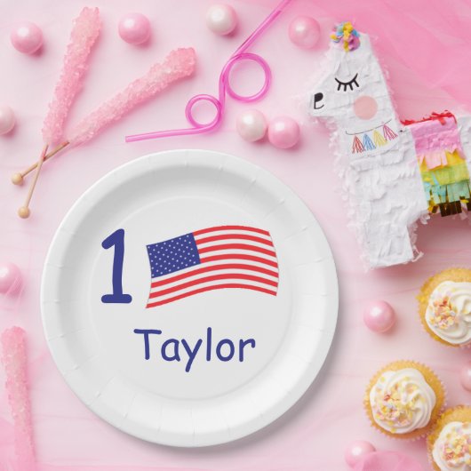 Elke dag van de Amerikaanse vlag Papieren Bordje (Feest)