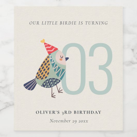 Elke dag van de dag om de dag wijn etiket (Enkel label)