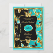 Elke dag van de geboorte Blauwgroen blauwe goudvli Kaart (Voorkant)