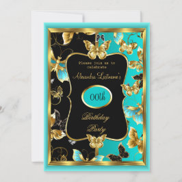 Elke dag van de geboorte Blauwgroen blauwe goudvli Kaart