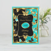 Elke dag van de geboorte Blauwgroen blauwe goudvli Kaart (Staand voorkant)