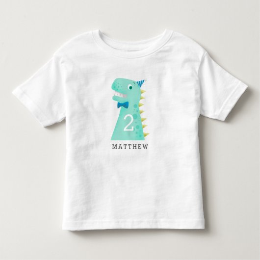 Elke dag van de geboorte Cute Dinosaur Kinder Shirts (Voorkant)