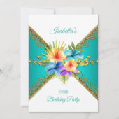 Elke dag van de geboorte Partij blauwgroen blauw g Kaart (Voorkant)