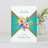 Elke dag van de geboorte Partij blauwgroen blauw g Kaart (Staand voorkant)