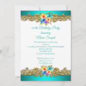 Elke dag van de geboorte Partij blauwgroen blauw g Kaart (Achterkant)