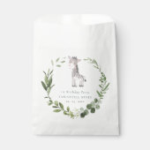 Elke dag van de geboorte van de Zebra groene slag Bedankzakje (Voorkant)