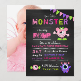 Elke dag van de geboorte van een klein monstermeis kaart