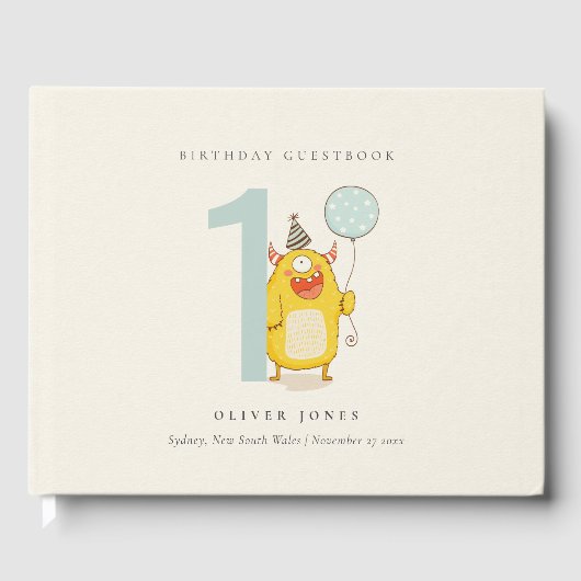 elke dag van de leeftijd een kleine gele monster gastenboek (Voorkant)