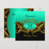 Elke dag van de Ouderdste Blauwgroen Zwart Gold Kaart (Voorkant / Achterkant)