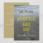 Elke dag van de stranddag Partij elk jaar Uitnodig Save The Date (Voorkant / Achterkant)