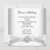 Elke dag van de verjaardag Elegant Roze White Silv Kaart (Achterkant)