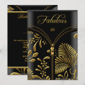 Elke dag van de verjaardag van een Fabulous Gold B Kaart (Voorkant / Achterkant)