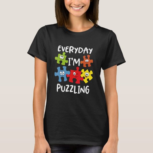 Elke dag vergroot ik het bewustzijn van autisme t-shirt (Voorkant)