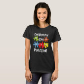 Elke dag vergroot ik het bewustzijn van autisme t-shirt (Voorkant volledig)