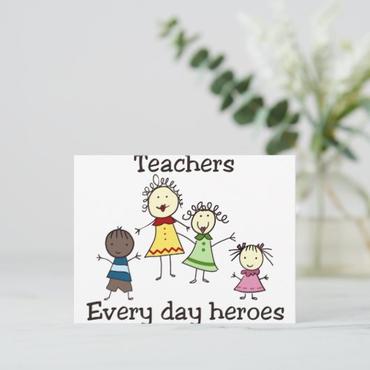 Elke dag weer briefkaart (Staand voorkant)