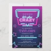 Elke dag weer gloed in het donkerneon Paars blauw Kaart (Voorkant)