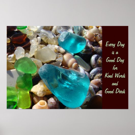 Elke dag weer goede woorden goede daden kunst poster (Voorkant)