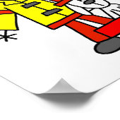 Elke dag weer herkozen brandweerlieden T-shirts en Poster (Hoek)