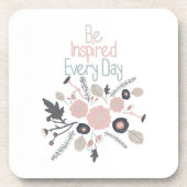 Elke dag worden botanische bloemen geïnspireerd Ro Bier Onderzetter (Voorkant)