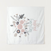 Elke dag worden botanische bloemen geïnspireerd Ro Wandkleed (Voorkant (horizontaal))