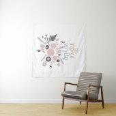 Elke dag worden botanische bloemen geïnspireerd Ro Wandkleed (In Situ (horizontaal))