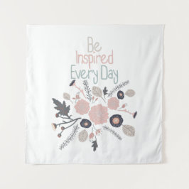 Elke dag worden botanische bloemen geïnspireerd Ro Wandkleed