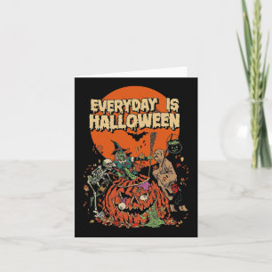 Elke dag zijn er halloween Scary Monsters Skeleton Kaart