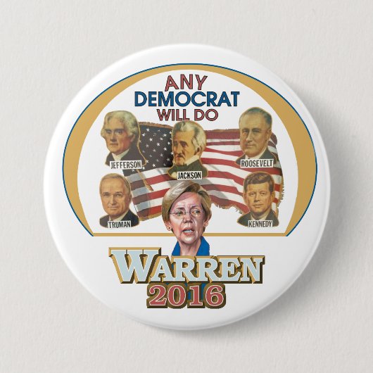 Elke democraat zal het doen ronde button 7,6 cm (Voorkant)