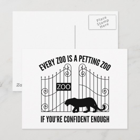 Elke dierentuin is een peperdierentuin briefkaart (Voorkant / Achterkant)