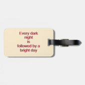 Elke donkere nacht bagagelabel (Achterkant horizontaal)