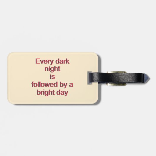 Elke donkere nacht bagagelabel (Achterkant horizontaal)