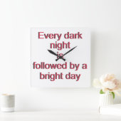 Elke donkere nacht vierkante klok (Huis)