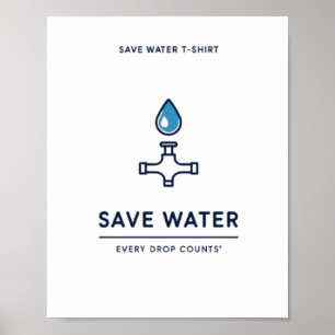 Elke druppel bespaart water poster