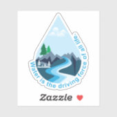 Elke druppel telt of beschermt ons water sticker (Vel)