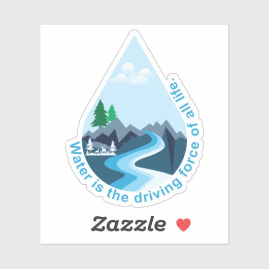 Elke druppel telt of beschermt ons water sticker (Vel)