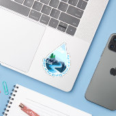Elke druppel telt of beschermt ons water sticker (Laptop met iPhone)